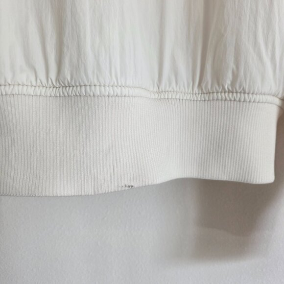 Old Navy White Puffer Oversized Crop Jacket Running Workout Lightweight Coat - Picture 10 of 11